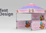 design custom tent, table cover, flag and canopy tent